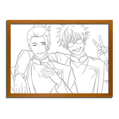 Jujutsu Kaisen Gojo and Geto LED frame