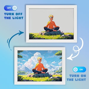 Naruto Uzumaki LED Frame – Anime Light Night Lamp & Picture Frame for Home Decor