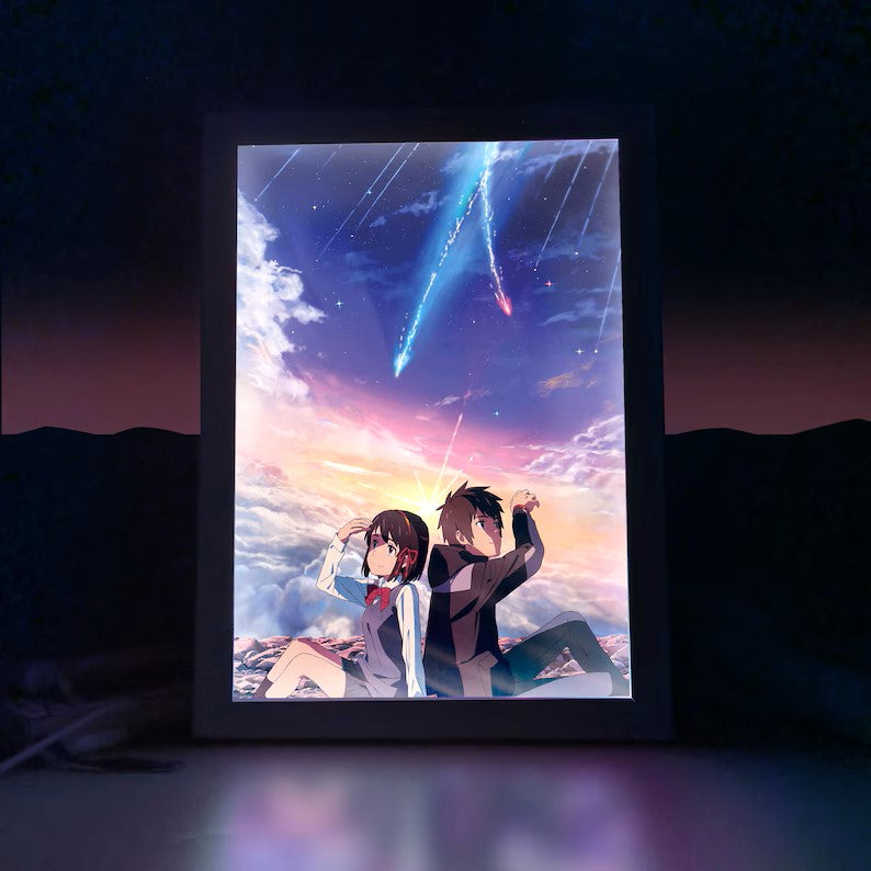 Your Name Anime LED Desk Lamp – Light Box, LED Painting & Night Lamp for Home Decor